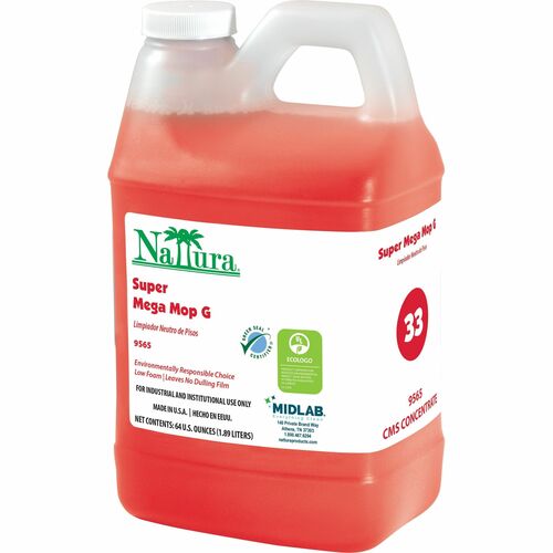 Midlab Inc Floor Cleaner,Concentrate,Neutral,64oz,4/CT,RD