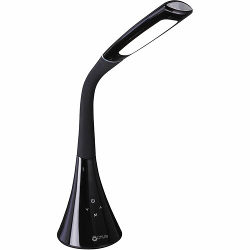 OttLite Technologies, Inc. Desk Lamp,Swerve,3 Modes/Levels,Flex Neck,20" Extension,BK