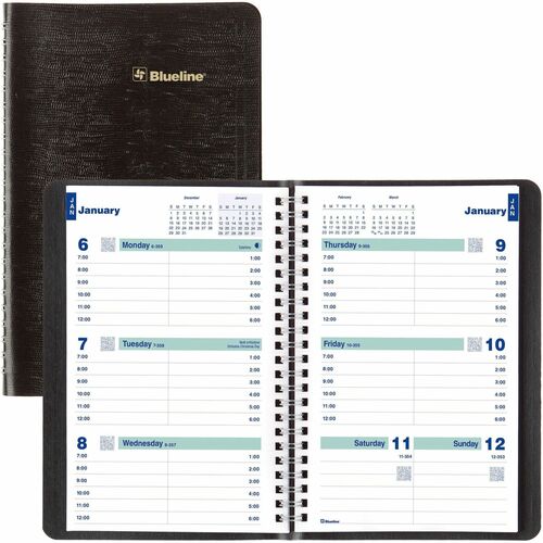 Rediform Planner,Weekly,12 Months,Jan-Dec,8"x5",BK