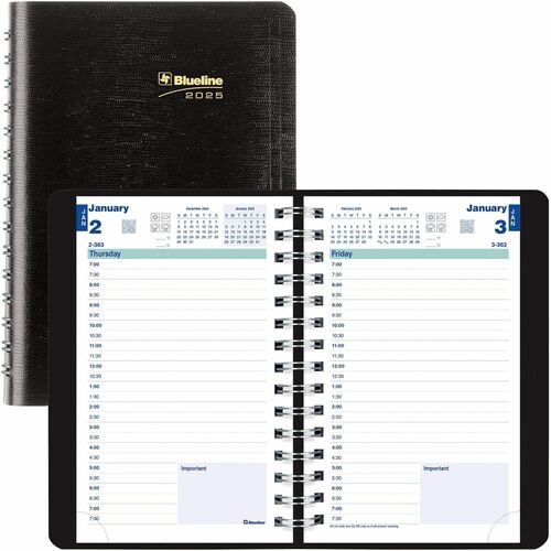 Rediform Planner,Daily,12 Months,Jan-Dec,8"x5",BK