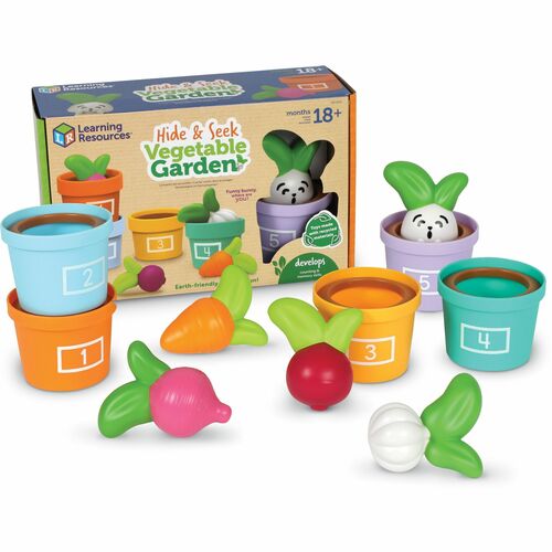 Learning Resources Garden Set,Hide/Seek,Veggies/Bunny,MI