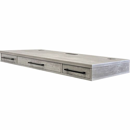 Martin Furniture Desktop,Sit/Stand,w/3Drawers/Outlets,60"x24",Concrete