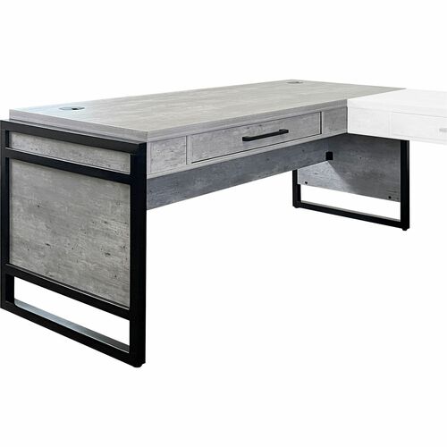 Martin Furniture Desk,OpenL,w/1Drawer,60"x30"x31",Concrete