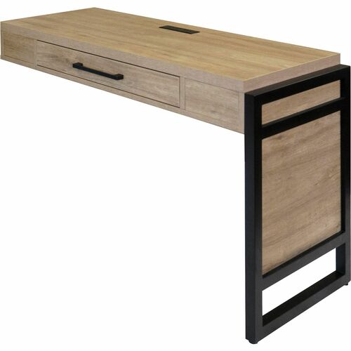 Martin Furniture Return,f/OpenL,w/1Drawer/Outlets,48"x21"x31",Monarca