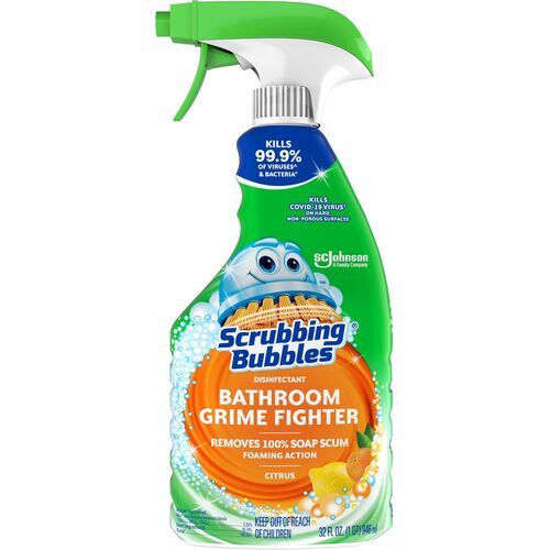 S.C. JOHNSON & SON, INC Bathroom Cleaner, Spray, Grime Fighter, 32oz, Clear
