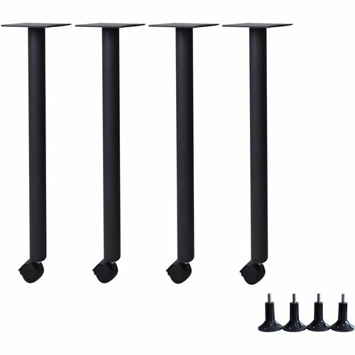 Lorell Base,Post-Leg,f/Invent Table,5.88"x5.88"x28.5",Black