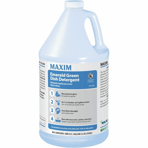 Midlab Inc Dish Detergent,Liquid,Herbal Bouquet,1 Gallon,4/CT,WE
