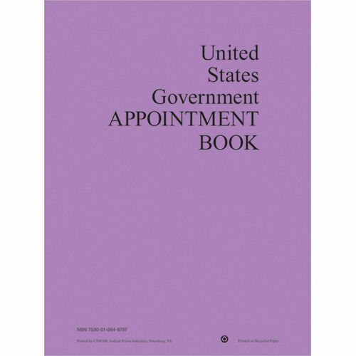 Unicor Customer Service Ctr Appt Book, Weekly, 2PPW, 12Mths Jan-Dec, WE