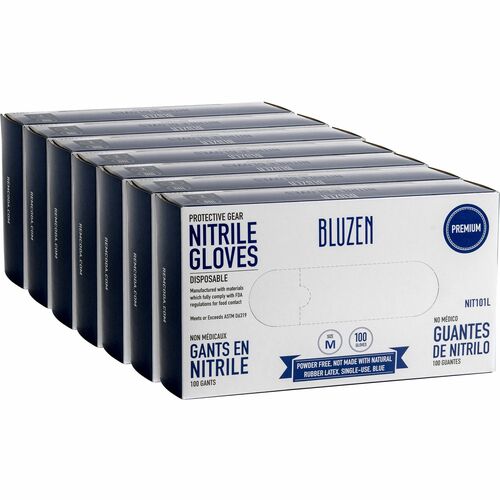 Remcoda, LLC Gloves,Disposable,Powder-Free,Nitrile,Medium,100/BX,10/CT,BE