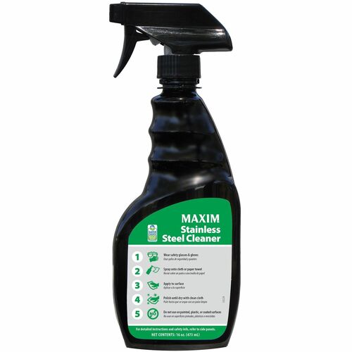 Midlab Inc Cleaner,Stainless Steel,Spray,16 oz,6/CT,BK