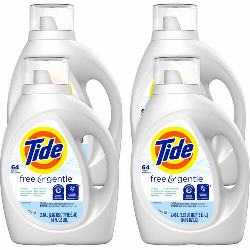 Procter & Gamble Commercial Laundry Detergent, Liquid, Tide Free&Gentle, 84 oz, 4/CT