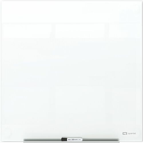 Quartet Dry-Erase Board,Magnetic,Frameless,Glass,48"x48",WE