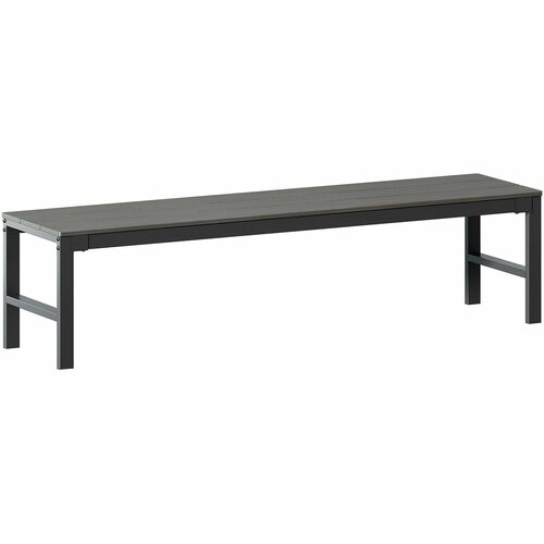 Lorell Bench,Outdoor,Faux Wood,72"x17-3/4"x17-3/4",Gray