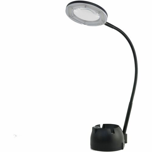 Victory Light USA LLC Lamp,w/Magnifier,USB port,LED,3-Watt,15-3/4"H,BK
