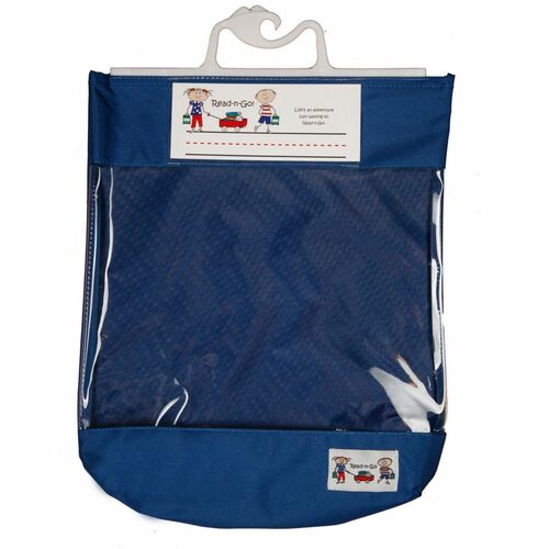 Seat Sack Pouch,w/Clear Sleeves,Book Baggies,10.5"x2"x16",Blue