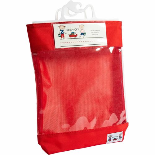 Seat Sack Pouch,w/Clear Sleeves,Book Baggies,10.5"x2"x16",10/CT,Red
