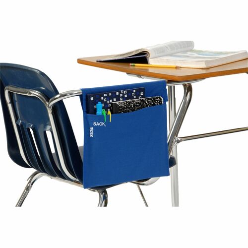 Seat Sack Desk Pouch,f/Sidearm Desks,25/CT,Blue