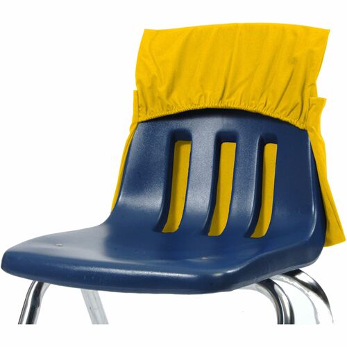 Seat Sack Chair Pocket,Elastic Back,12"-17"Wx2"D,10/CT,Yellow