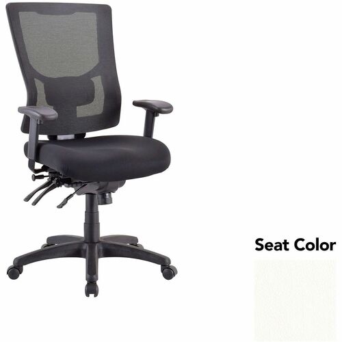 Lorell Executive Chair, Hi-Back, 26.75"x26"x40.5"-44",Snow