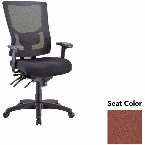 Lorell Executive Chair, Hi-Back, 26.75"x26"x40.5"-44",Cordovan