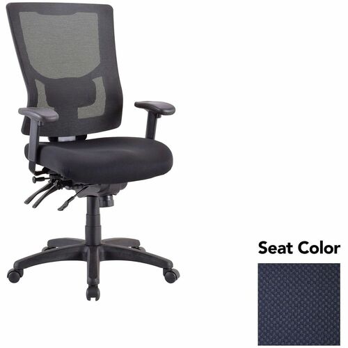 Lorell Executive Chair, Hi-Back, 26.75"x26"x40.5"-44",Navy