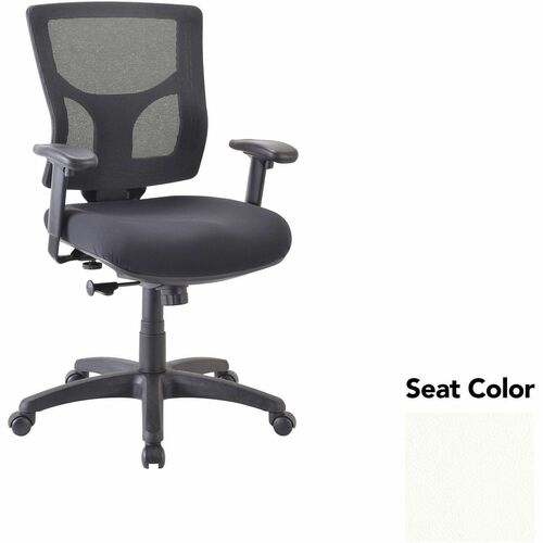 Lorell Mid-back Chair,24.38"-25.63"x26.38"x36.63"-40.25",Snow