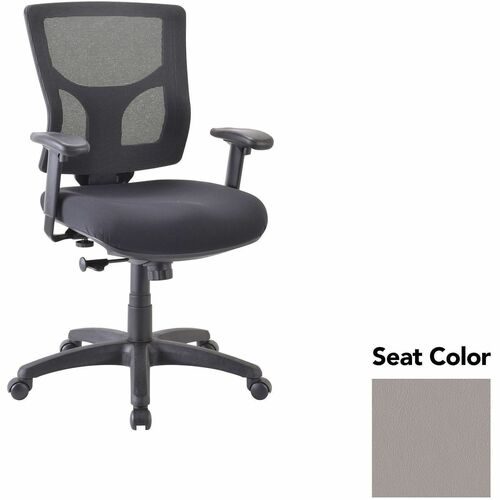 Lorell Mid-back Chair,24.38"-25.63"x26.38"x36.63"-40.25",Metal