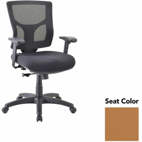 Lorell Mid-back Chair,24.38"-25.63"x26.38"x36.63"-40.25",Fiesta