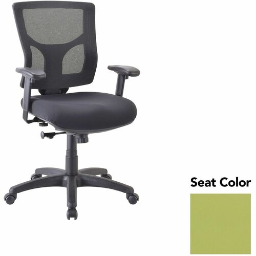 Lorell Mid-back Chair,24.38"-25.63"x26.38"x36.63"-40.25",Apple GN