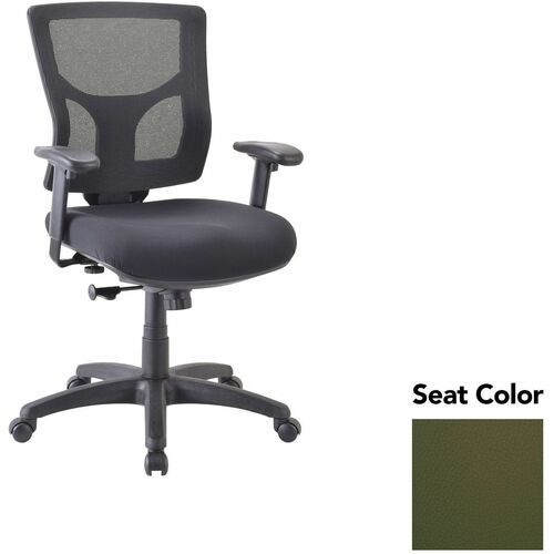 Lorell Mid-back Chair,24.38"-25.63"x26.38"x36.63"-40.25",Fern