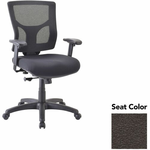 Lorell Mid-back Chair,24.38"-25.63"x26.38"x36.63"-40.25",Pepper
