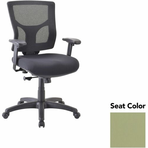 Lorell Mid-back Chair,24.38"-25.63"x26.38"x36.63"-40.25",Sage