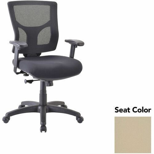 Lorell Mid-back Chair,24.38"-25.63"x26.38"x36.63"-40.25",Pumice