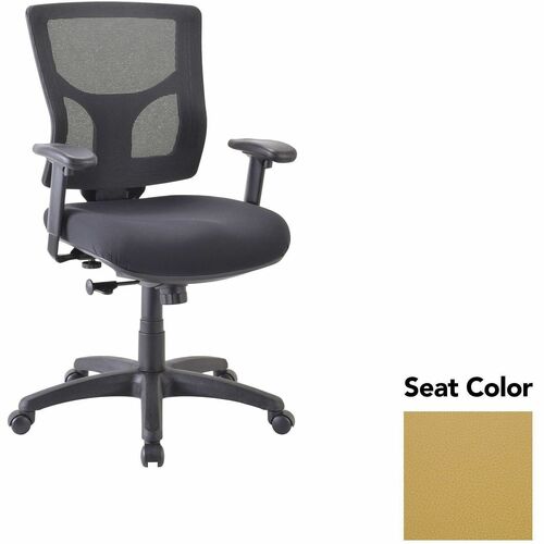 Lorell Mid-back Chair,24.38"-25.63"x26.38"x36.63"-40.25",Nugget
