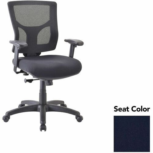 Lorell Mid-back Chair,24.38"-25.63"x26.38"x36.63"-40.25",Cadet