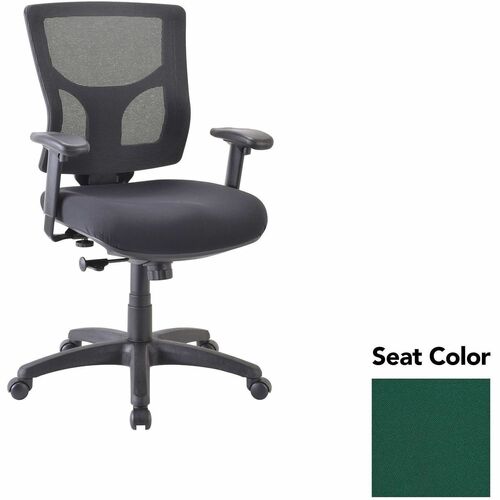 Lorell Mid-back Chair,24.38"-25.63"x26.38"x36.63"-40.25",Chive
