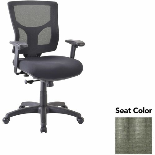 Lorell Mid-back Chair,24.38"-25.63"x26.38"x36.63"-40.25",Sage