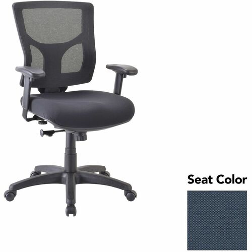 Lorell Mid-back Chair,24.38"-25.63"x26.38"x36.63"-40.25",Chesapeake