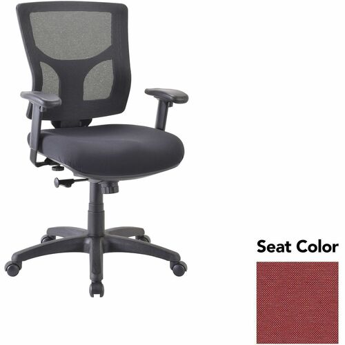 Lorell Mid-back Chair,24.38"-25.63"x26.38"x36.63"-40.25",Tulip