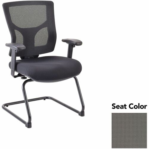 Lorell Guest Chair,Adj,24.38"-25.5"x26.38"x36.25",Fog