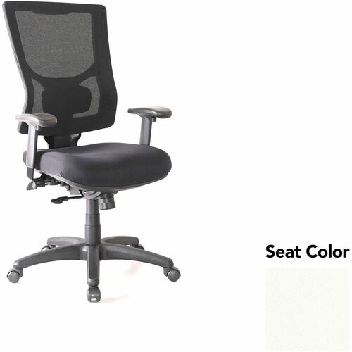 Lorell Hi-back Chair,Mesh Back,20.88"x20.5"x41.38"-44.88",Snow