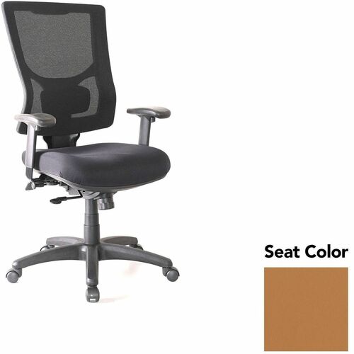 Lorell Hi-back Chair,MeshBack,20.88"x20.5"x41.38"-44.88",Fiesta