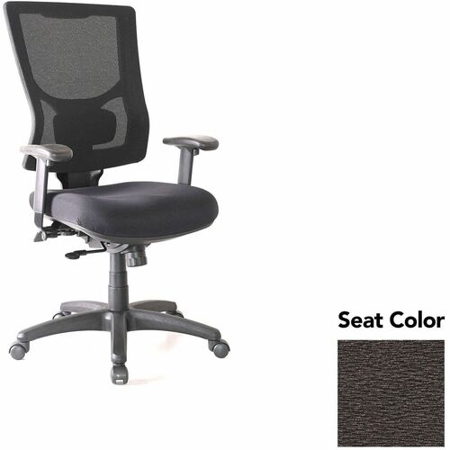Lorell Hi-back Chair,MeshBack,20.88"x20.5"x41.38"-44.88",Pepper