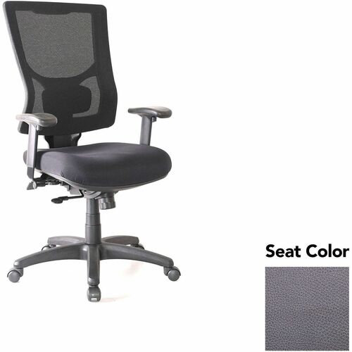Lorell Hi-back Chair,MeshBack,20.88"x20.5"x41.38"-44.88",Carbon
