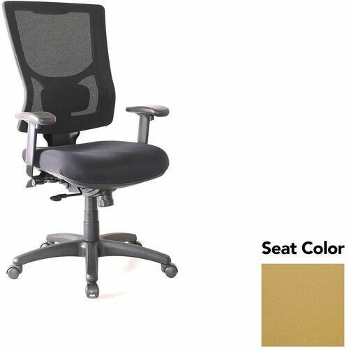 Lorell Hi-back Chair,MeshBack,20.88"x20.5"x41.38"-44.88",Nugget