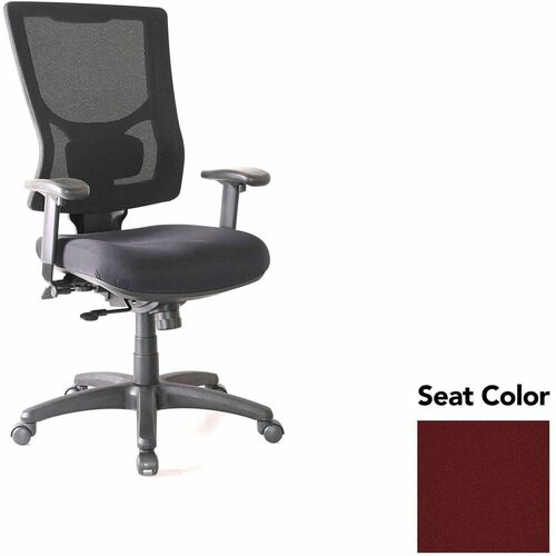 Lorell Hi-back Chair,Mesh Back,20.88"x20.5"x41.38"-44.88",Port