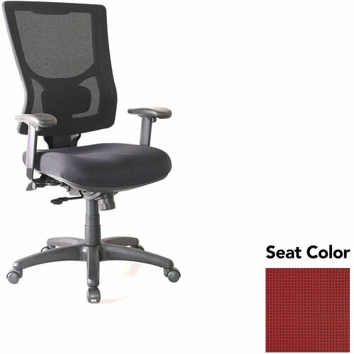 Lorell Hi-back Chair,MeshBack,20.88"x20.5"x41.38"-44.88",Festive
