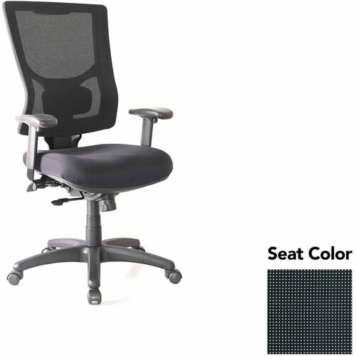 Lorell Hi-back Chair,MeshBack,20.88"x20.5"x41.38"-44.88",Tuxedo