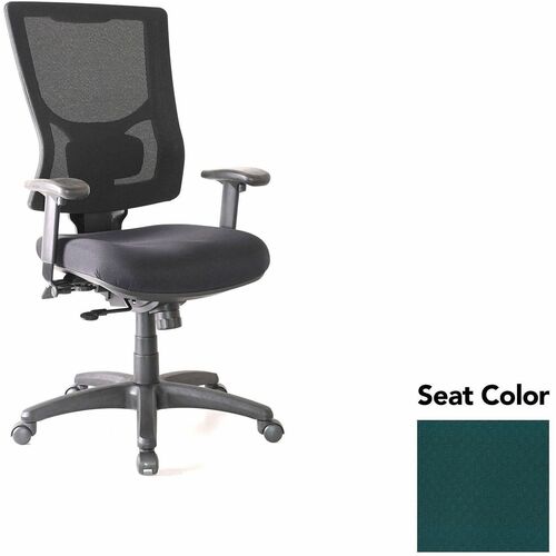 Lorell Hi-back Chair,MeshBack,20.88"x20.5"x41.38"-44.88",Forest