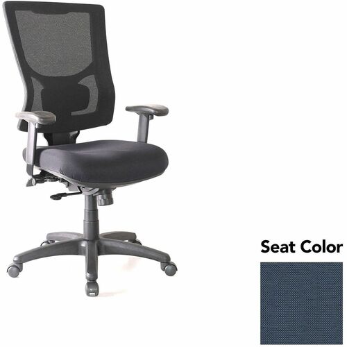 Lorell Hi-back Chair,MeshBack,20.88"x20.5"x41.38"-44.88",Chesapeake